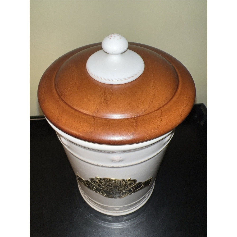 Granola Canister With Wooden Lid By The Inn At Little Washington B&T Portugal - Picture 3 of 8